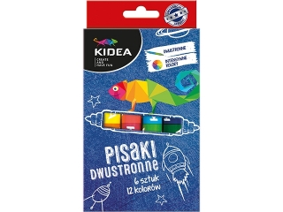 Pisaki dwustronne 6szt. KIDEA