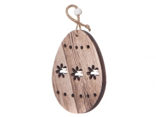 Drewniana dekoracja DPCRAFT Zawieszka jajko, 9cm