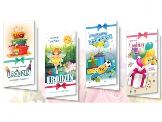 Kartki karnet TOP DLXO Urodziny dzieci