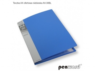 TECZKA A4 OFERTOWA NIEBIESKA A4-30BL