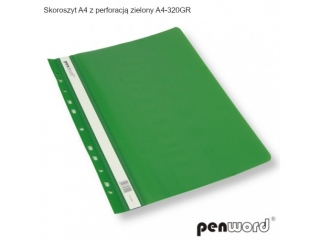 SKOROSZYT A4 Z PERFORACJ� ZIELONY A4-320
