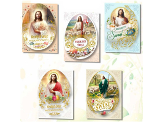 Kartki Wielkanocne TOP GRAPHIC B6 BWJ - Religijne wzory