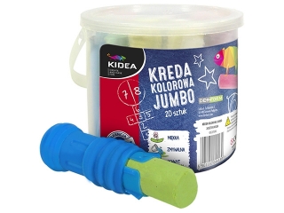 Kreda kolorowa KIDEA Jumbo 20szt.