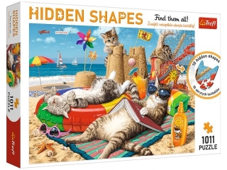 Puzzle 1011 TREFL Hidden Shapes - Kocie wakacje