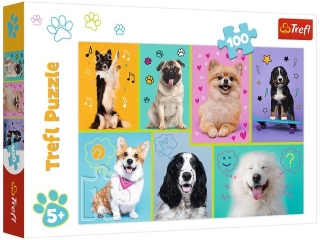Puzzle  100 TREFL W wiecie pieskw