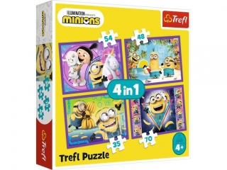 Puzzle "4w1" TREFL W świecie Minionków