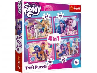 Puzzle   "4w1" TREFL Kolorowe Kucyki Pony