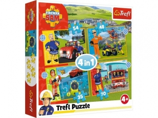 Puzzle "4w1" TREFL Odważny Strażak Sam