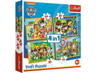 Puzzle "4w1" TREFL Wakacyjny Psi Patrol