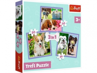 Puzzle "3w1" TREFL Urocze pieski
