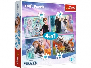 Puzzle   "4w1 TREFL - Niezwyk³y ¶wiat Frozen / Disney Frozen 2