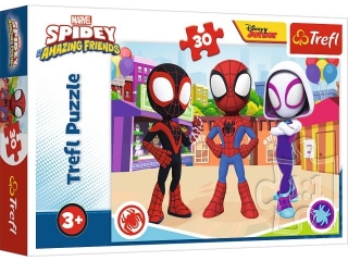 Puzzle   30 TREFL Spider-Man - Przygody Spidaya i przyjació³ / Spidey and his Amazing Friends Marvel