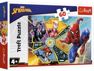 Puzzle   60 TREFL Spider-Man - W sieci / Disney Marvel Spiderman