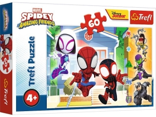 Puzzle 60 TREFL Spider-Man - W świecie Spideya" / Spidey and his Amazing Friends Marvel