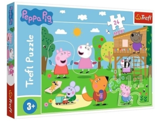 Puzzle   24 Maxi TREFL ¦winka Peppa - Zabawy na polanie / Peppa Pig