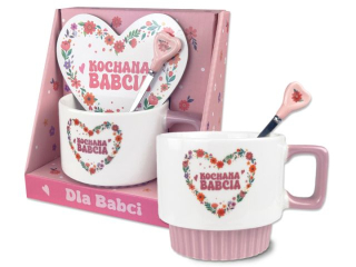 Zestaw prezentowy na Dzie Babcki Serce Kubek Kochana Babcia