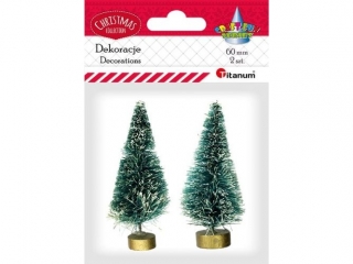 Choinki miniaturowe TITANUM zielone 2szt. 6cm