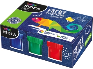 Farby plakatowe KIDEA 6 kolorów 20ml