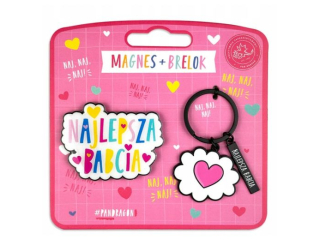 Magnes + brelok - Dzień Babci najlepsza