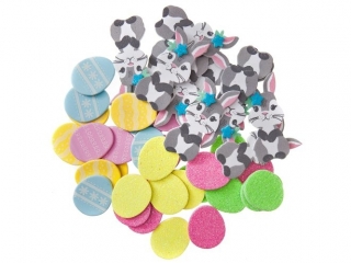 NAKLEJKI Z PIANKI - KR�LICZKI I PISANKI, 44 SZT.