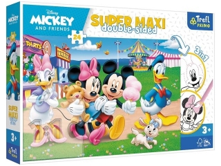 Puzzle 24 SUPER MAXI TREFL Mickey w wesołym miasteczku