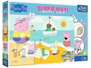 Puzzle 24 SUPER MAXI Świnka Peppa - Radosny dzień Peppy