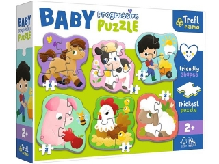 Puzzle TREFL Baby Progressive - Farma