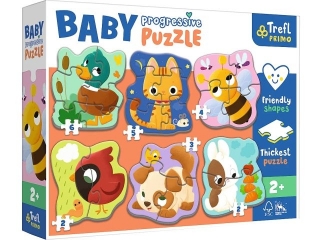 Puzzle TREFL Baby Progressive - Zwierzêta