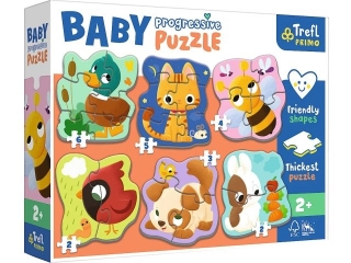 Puzzle TREFL Baby Progressive - Zwierzta