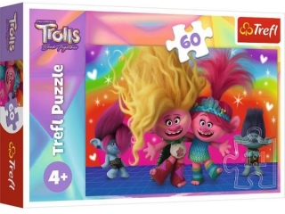 Puzzle   60 TREFL Przyjacielskie Trolle / Universal Trolls 3
