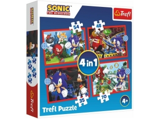 Puzzle   "4w1" TREFL Przygody Sonica