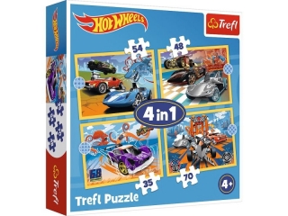 Puzzle   "4w1" TREFL Pojazdy Hot Wheels