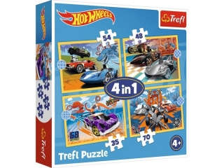 Puzzle "4w1" TREFL Pojazdy Hot Wheels