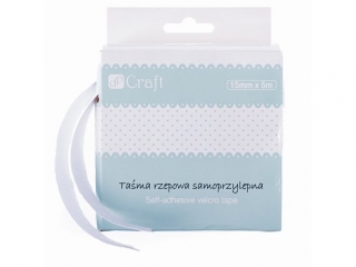 Tama rzepowa samoprzylepna DPCRAFT biaa, 15 mm x 5m