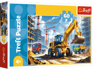 Puzzle   60 TREFL Traktor koparko - ładowarka