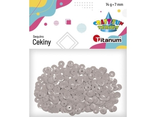 Cekiny okrągłe 7mm pastelowe 14g jasnoszare