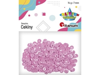 Cekiny okrągłe 7mm pastelowe 14g wrzosowe