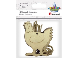 Kury drewniane 65x90mm 6szt.