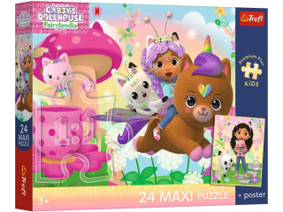 Puzzle   24 Maxi  TREFL PREMIUM PLUS KIDS Koci Domek Gabi - Gabby na ratunek +PLAKAT