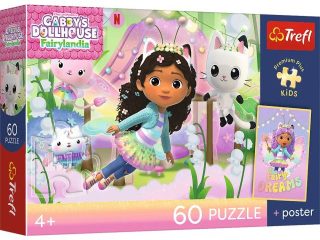 Puzzle   60 TREFL PREMIUM PLUS KIDS Koci domek Gabi - Gabi i kocie przygody