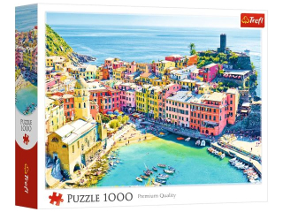 Puzzle 1000 TREFL Malownicze miasteczko Vernazza, Liguria, W�ochy