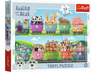 Puzzle 24 Maxi TREFL Świat małych przygód" / KAZSTUDIO SA Bobaski i Miś