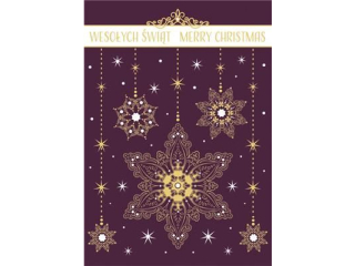 Laurka firmowa B6F 117x167 z kopertą  POL-MAK GWIAZDKA B6F_GWSW_61007