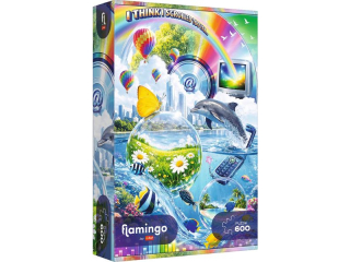 Puzzle 600 TREFL Flamingo by Trefl - Internetowy chaos Y2K