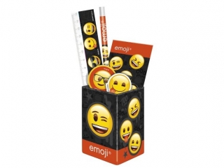 Zestaw przyborw szkolnych w puszce DERFORM Emoji 10
