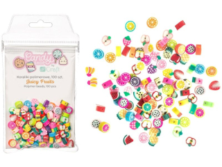 KORALIKI POLIMEROWE, 100 SZT - JUICY FRUITS