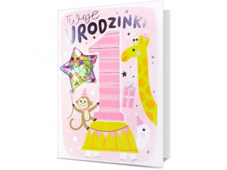 Kartki karnet HM 200-2488 Urodziny "1"