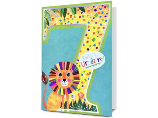 Kartka urodzinowa dla dzieci PAN DRAGON HM 200-3376 Dla chłopca, Cyfra "7"