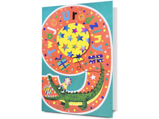 Kartka urodzinowa dla dzieci PAN DRAGON HM 200-3378 Dla chłopca, Cyfra "9"