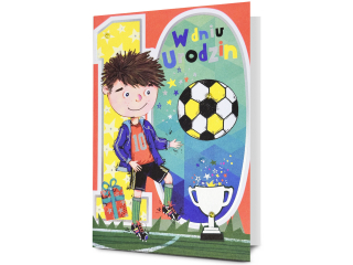 Kartka urodzinowa dla dzieci PAN DRAGON HM 200-3379 Dla chłopca, Cyfra "10"